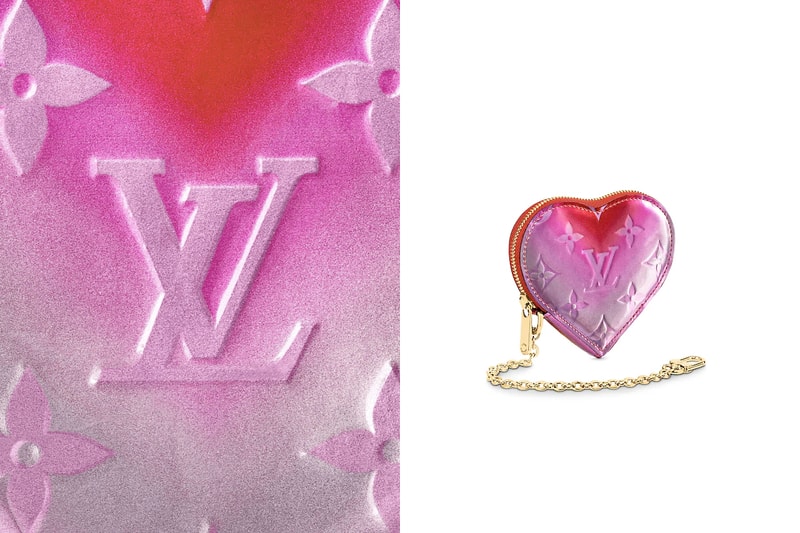 louis vuitton valentines day heart purse coin limited