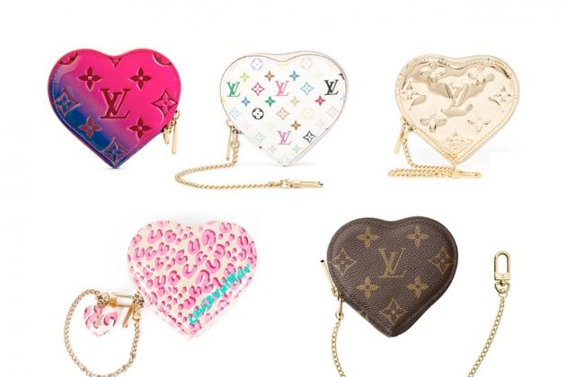 louis vuitton valentines day heart purse coin limited