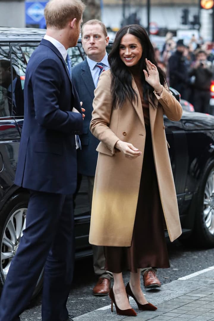 Prince Harry, Duke of Sussex and Meghan, Duchess of Sussex arrive at Canada House on January 07, 2020 in London, England.