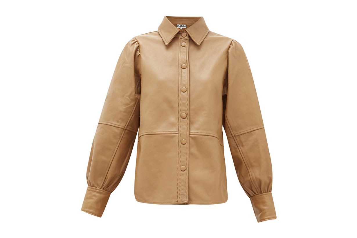 Panelled Leather Shirt