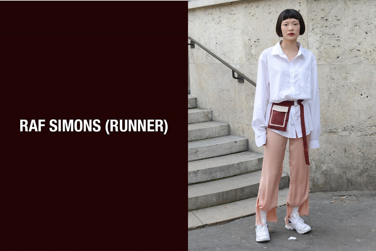 raf simons runnder new line sneaker debut paris men fashion week