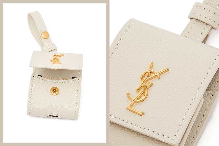 實用版 Mini Bag：Saint Laurent 這個純白 AirPods 保護套，低調中顯奢華！