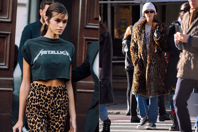 kaia gerber best animal print outfits