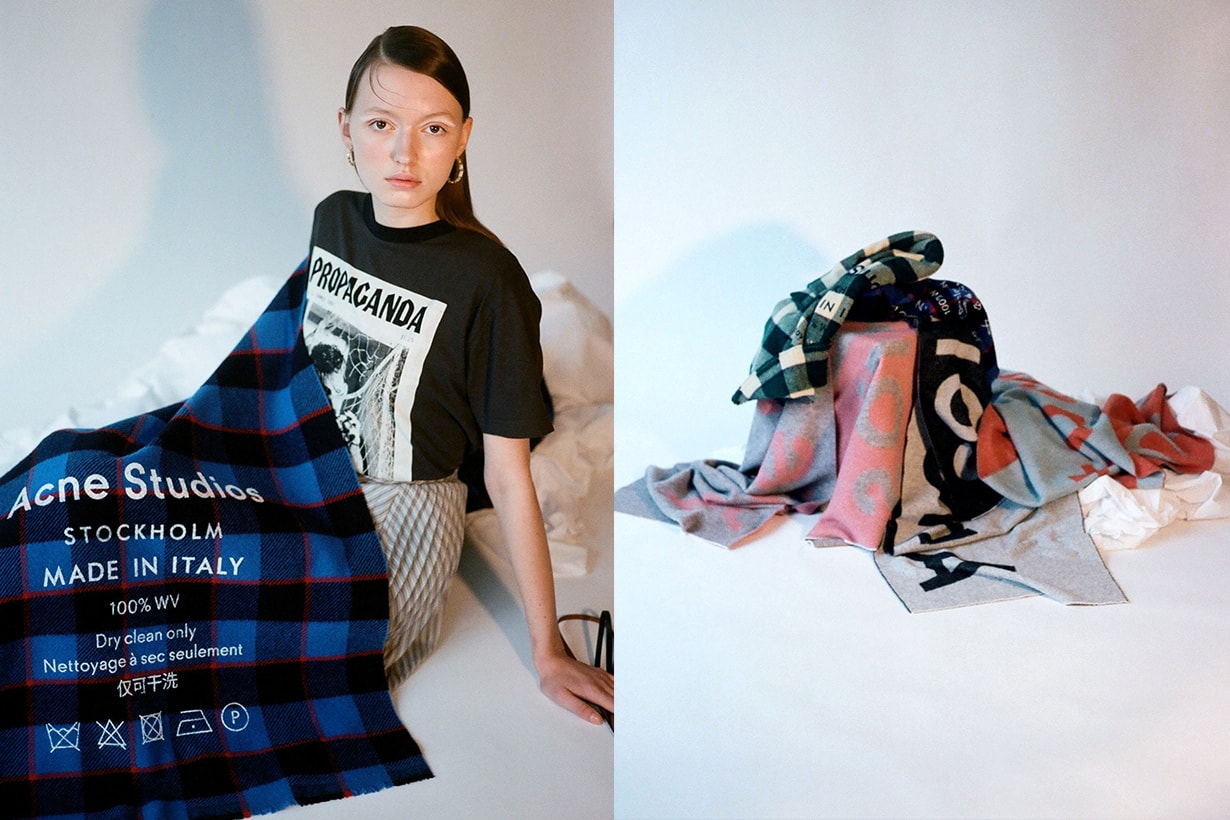 acne studios spring summer collection handbags scarf t shirt release