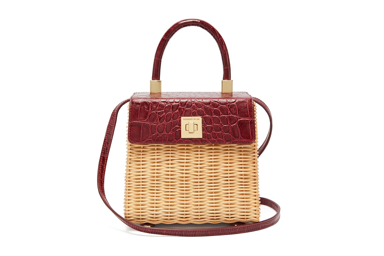 The Classic Wicker and Leather Top-handle Bag