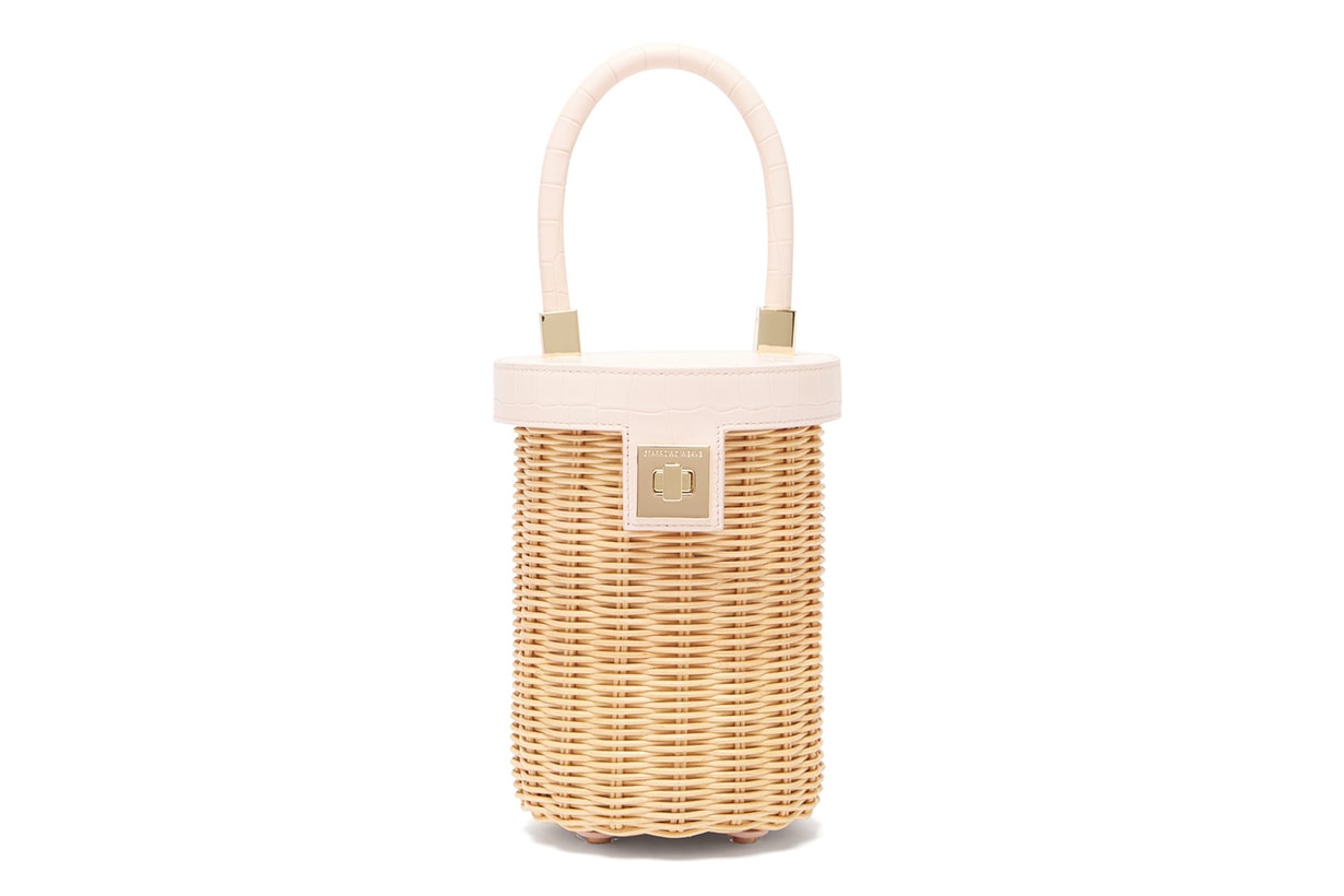 The Cylinder Wicker and Leather Bag