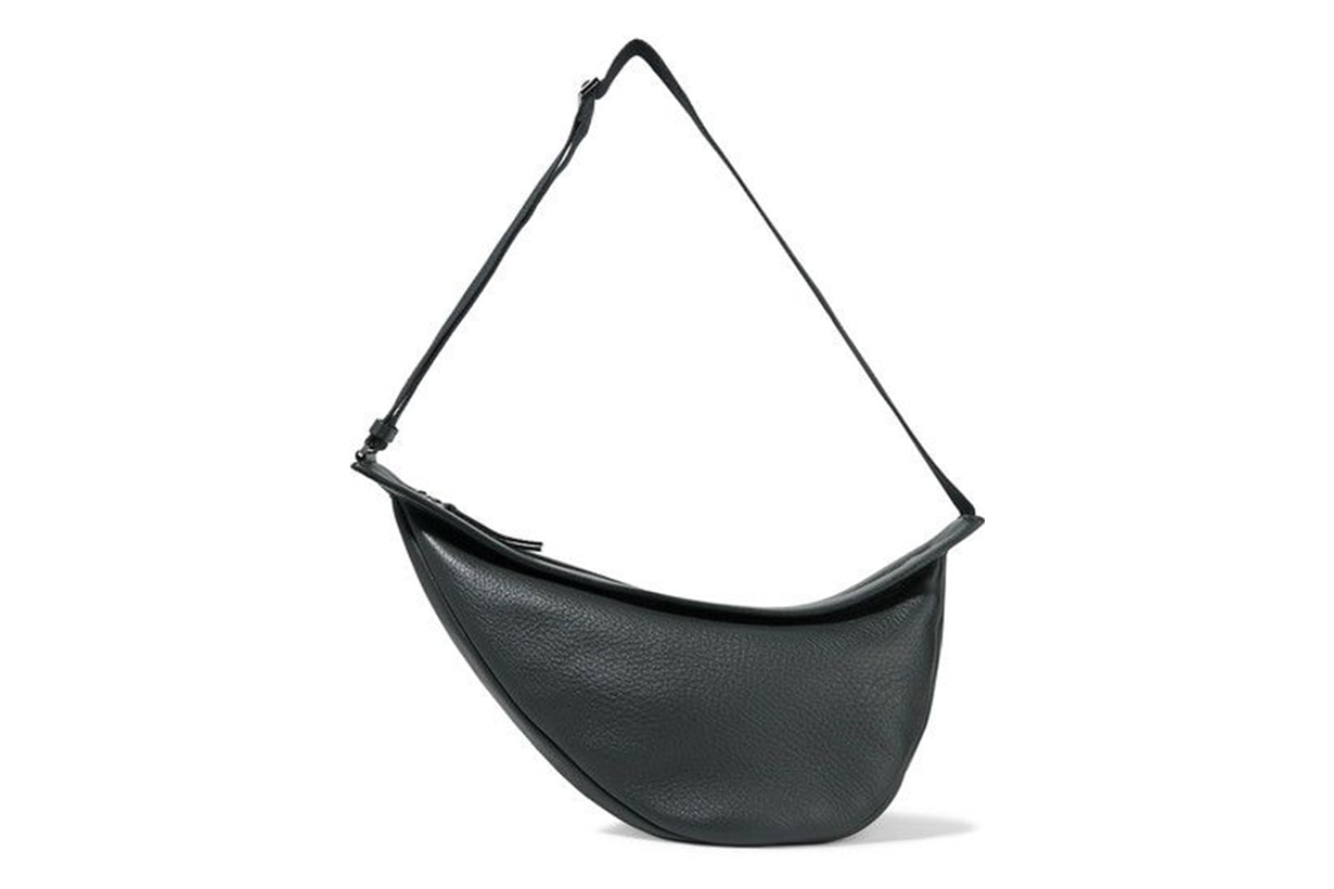 The Row Slouchy Banana Small Textured-Leather Shoulder Bag