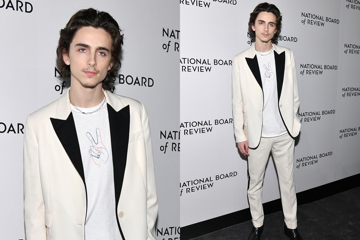 Actor Timothée Chalamet attends the 2020 National Board Of Review Gala on January 08, 2020 in New York City