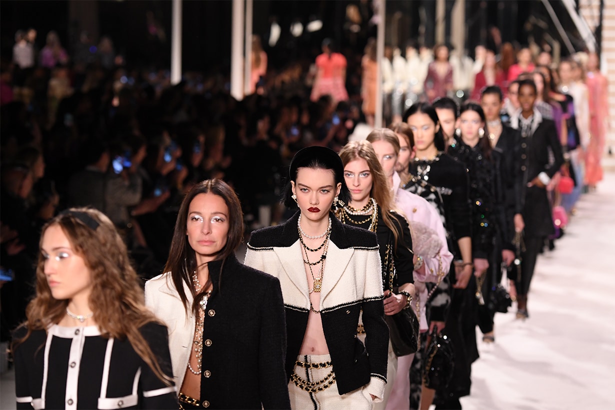 Models walk the runway during the Chanel Metiers d'art 2019-2020 show