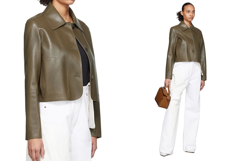 bella-hadid off duty Style Leather Jacket