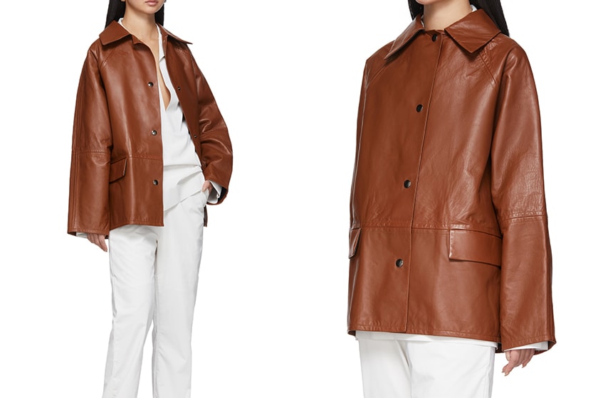 bella-hadid off duty Style Leather Jacket