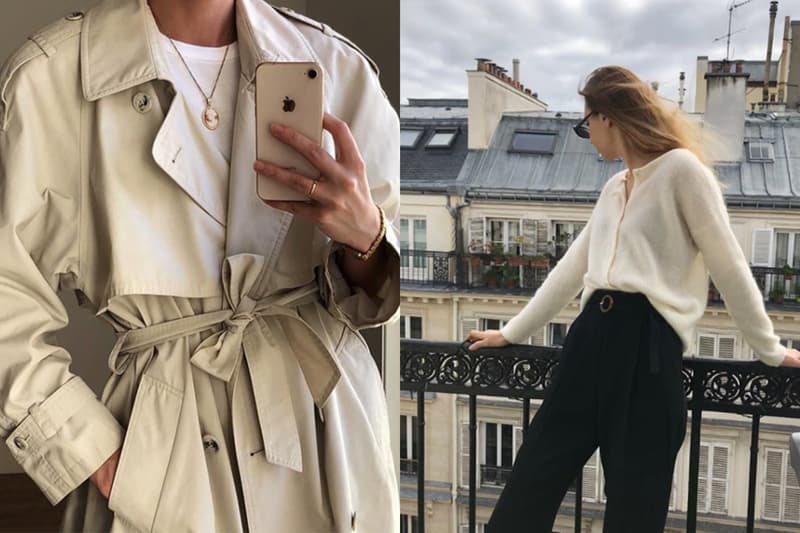 Trench Coat and Cardigan