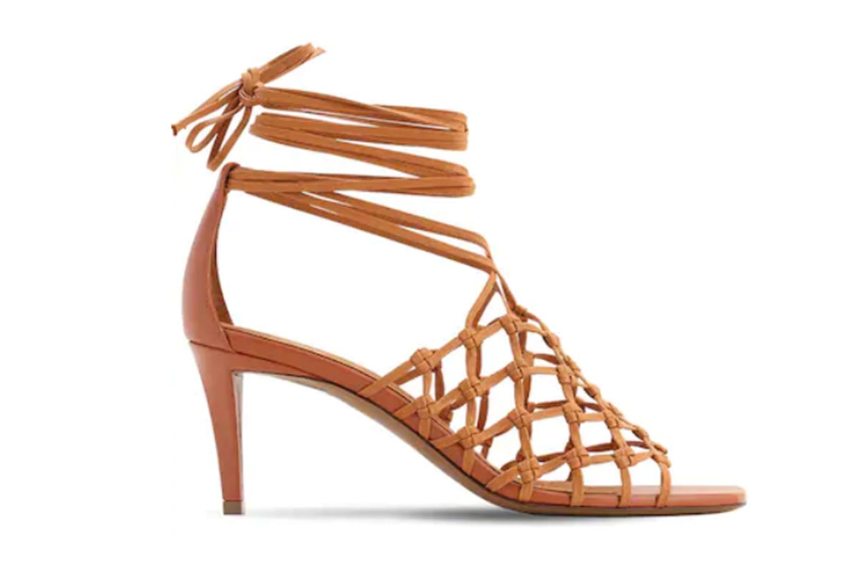 70mm Wrap Around Cotton Sandals