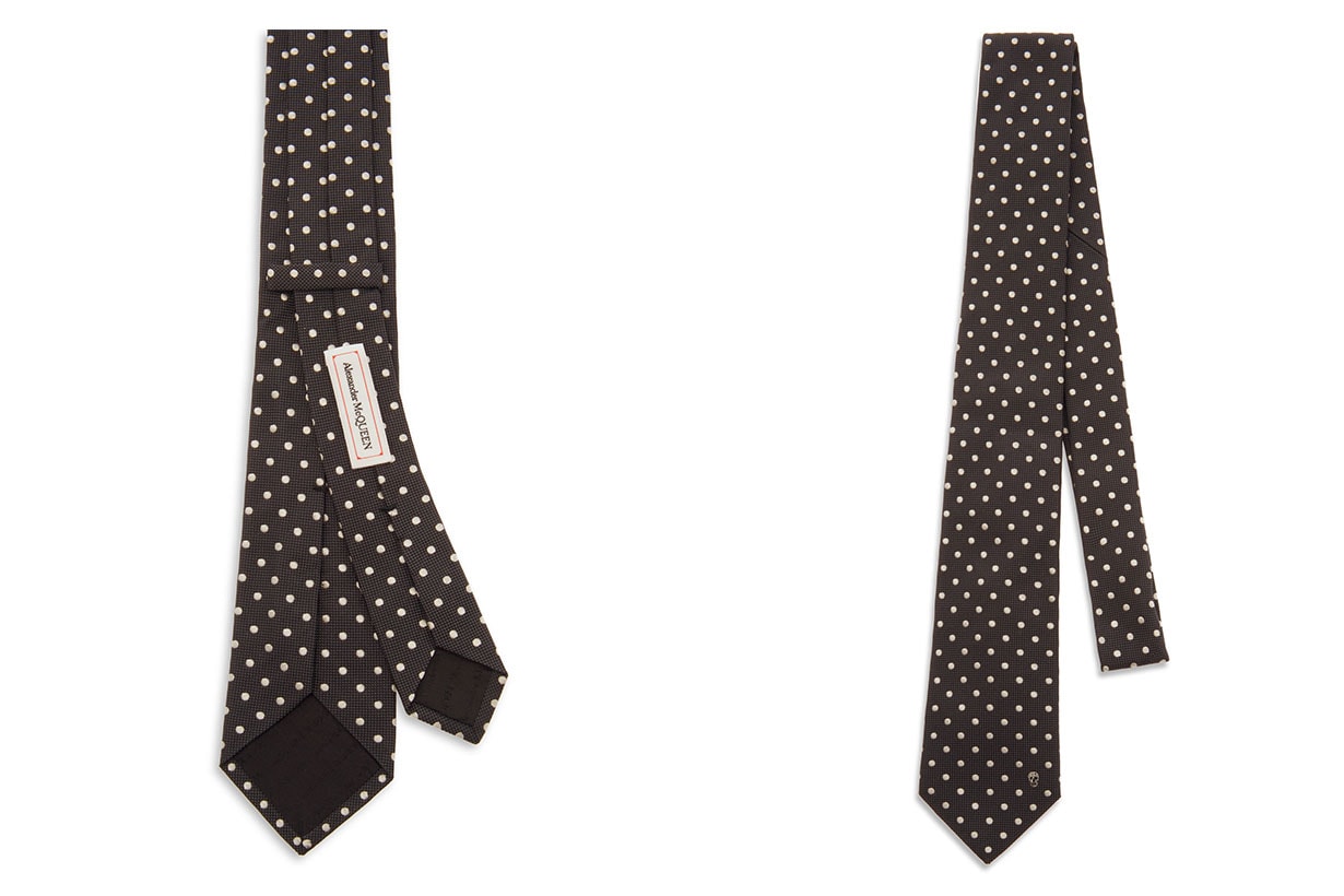 Alexander McQueen Polka-Dot Silk-Jacquard Tie