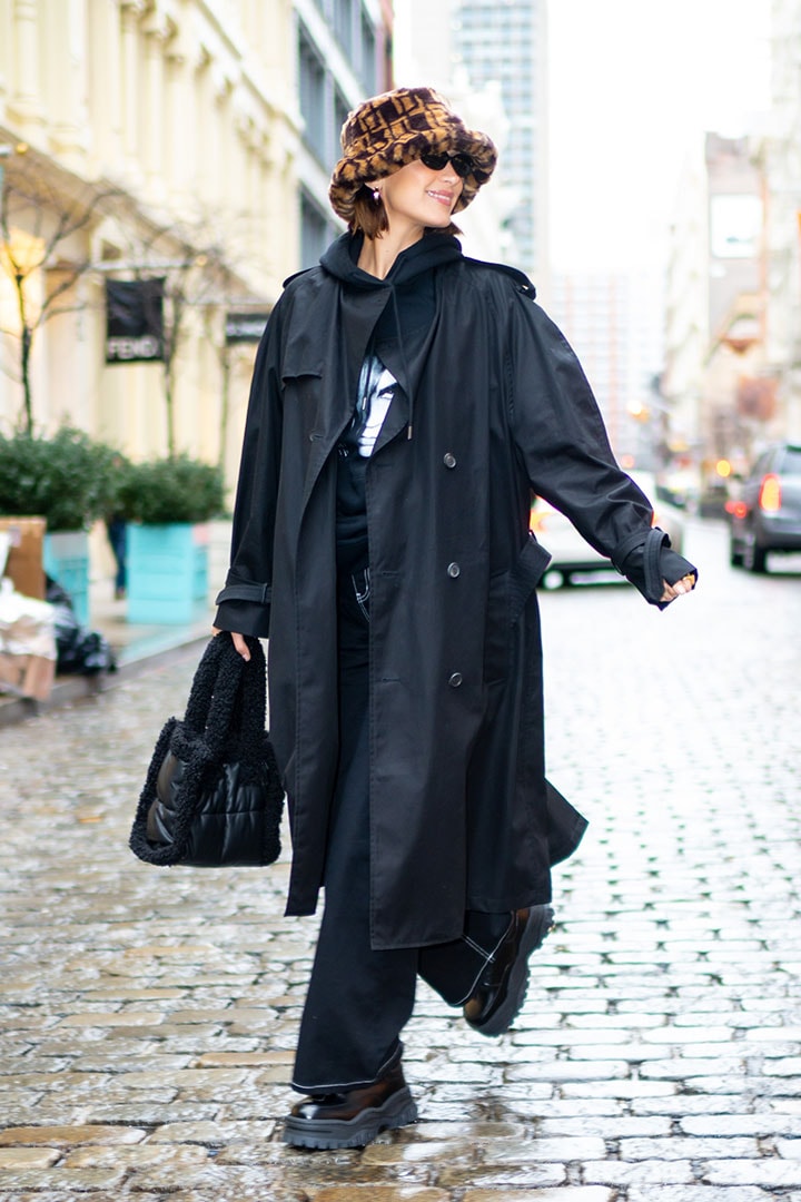 Bella Hadid is seen in SoHo on February 13, 2020 in New York City.