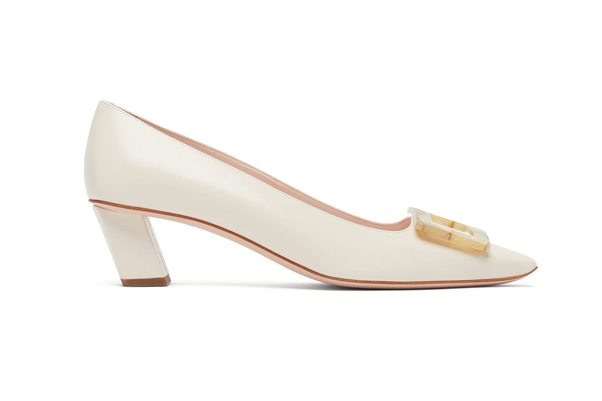 Belle Vivier Motherpearl Leather Pumps