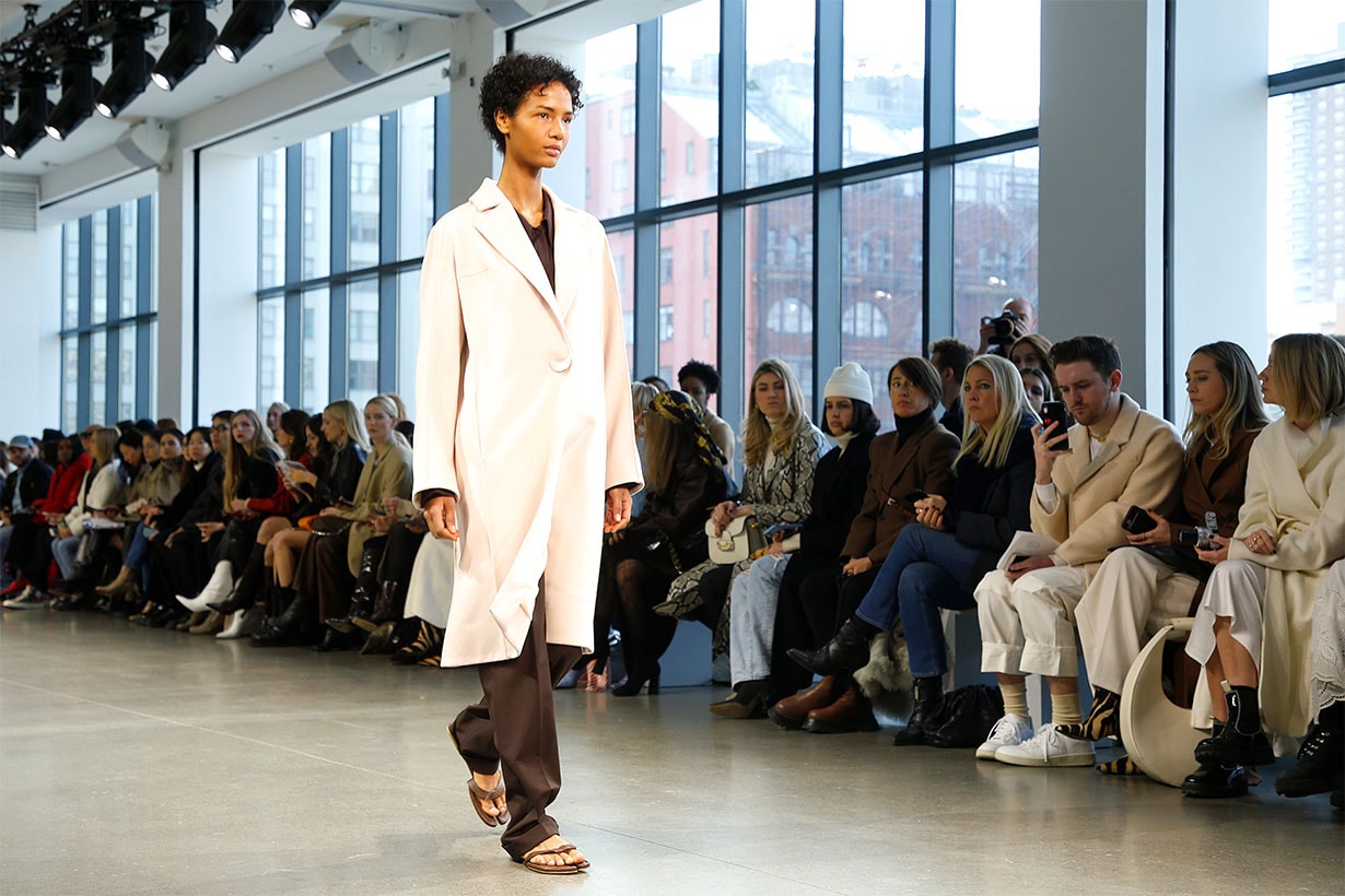 A model walks the runway for Bevza fashion show during February 2020 - New York Fashion Week: The Shows at Gallery II at Spring Studios on February 09, 2020 in New York City.