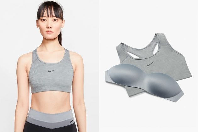 nike asian sport bra swoosh one piece pad new