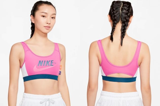 nike asian sport bra swoosh one piece pad new