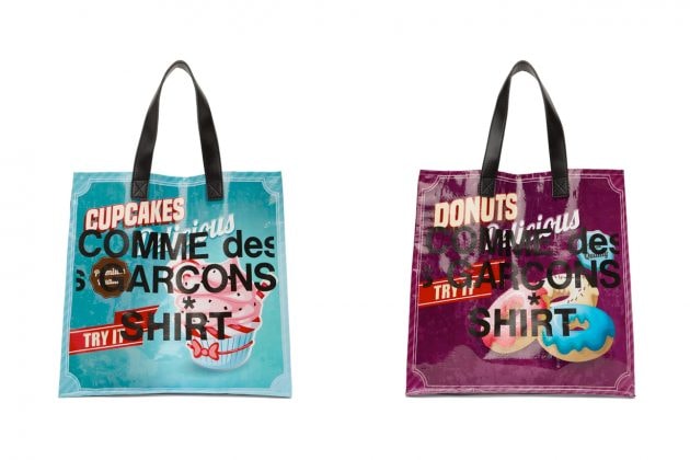 COMME des GARÇONS Shirt shopping tote new cupcakes donuts