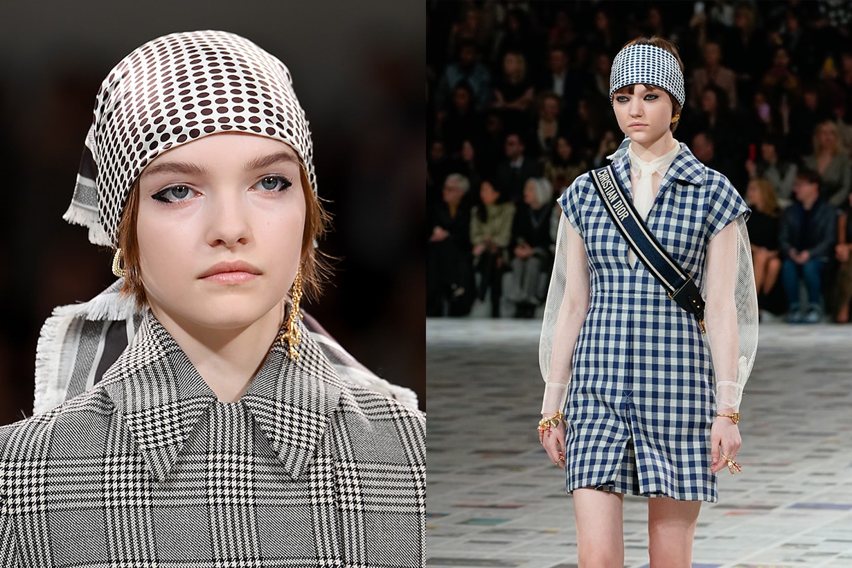 Paris Fashion Week 2020 Fall Winter Christian Dior Headband Bandana Hair Accessories Hairstyles Trend Hair Styling Tips 