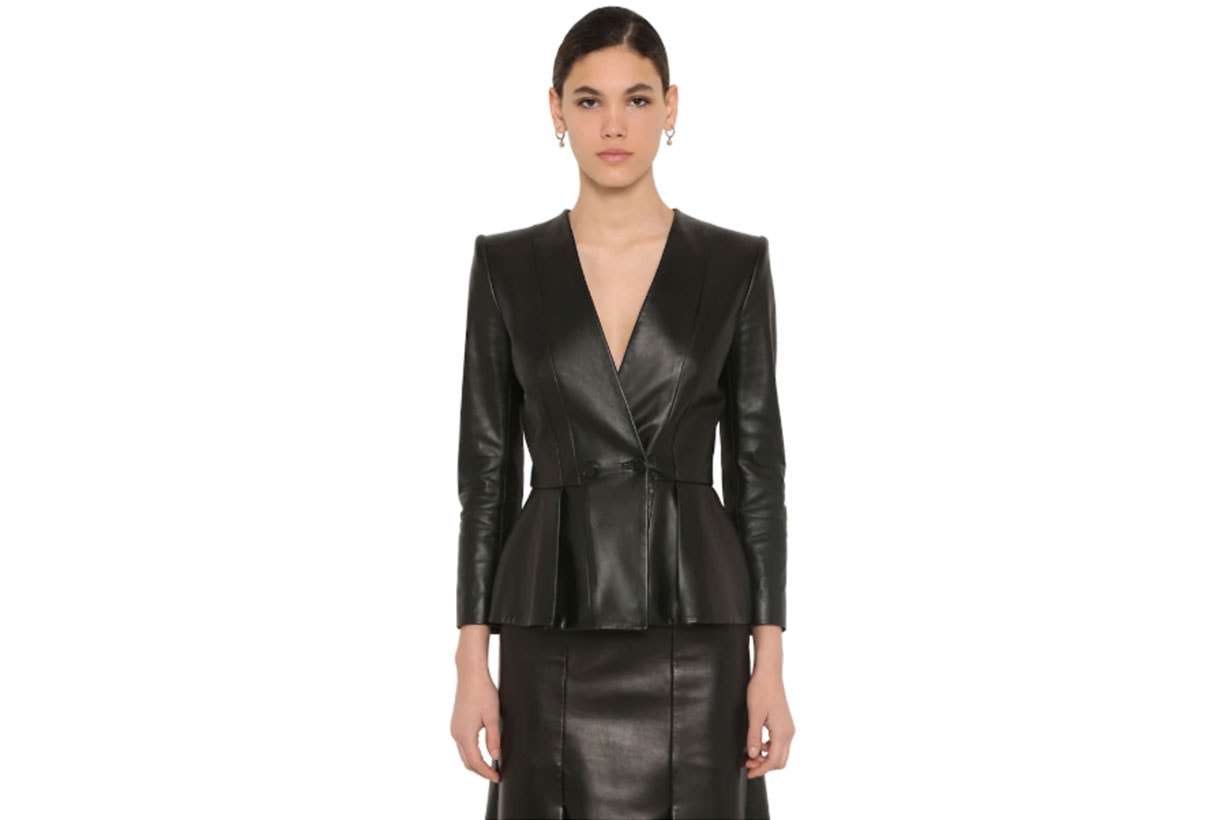 Flared Nappa Leather Jacket