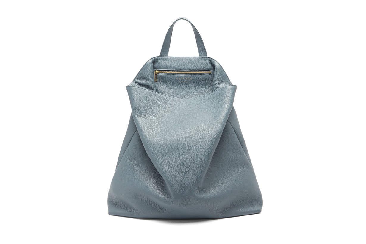 Fluke grained-leather tote bag