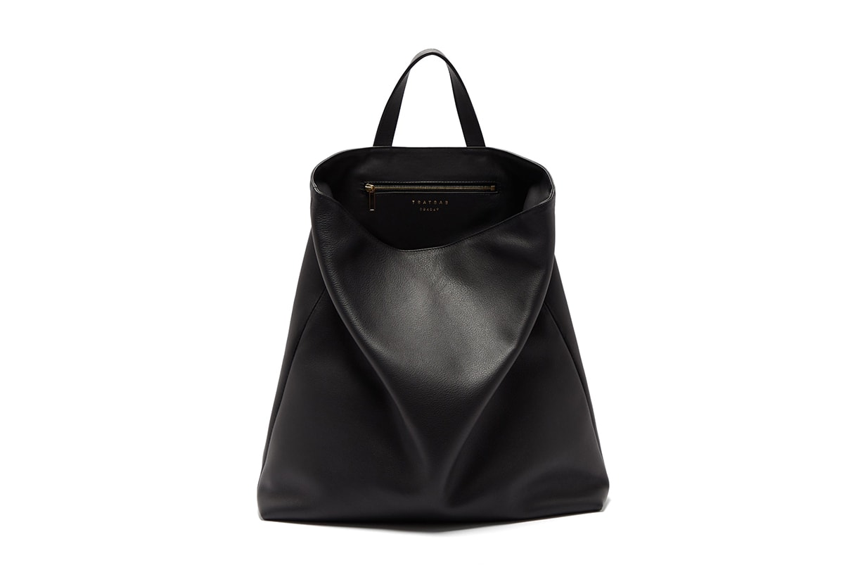 Fluke grained-leather tote bag