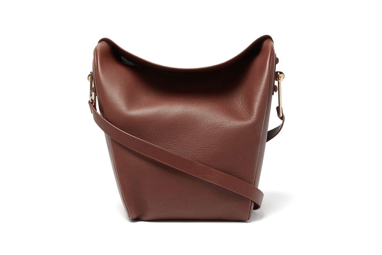 Folded Medium Leather Shoulder Bag