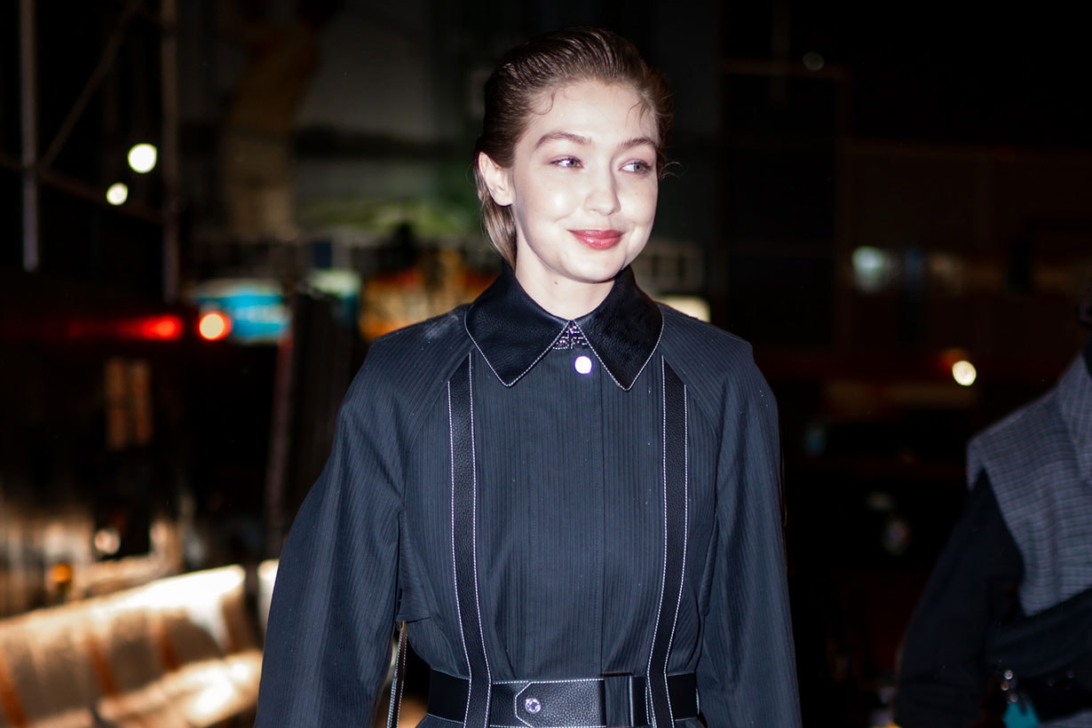 Gigi Hadid departs the Proenza Schouler fashion show during New York Fashion Week: The Shows at the IAC Building on February 10, 2020