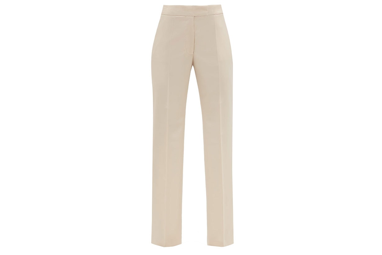 High-rise Front-pleated Wool-twill Trousers