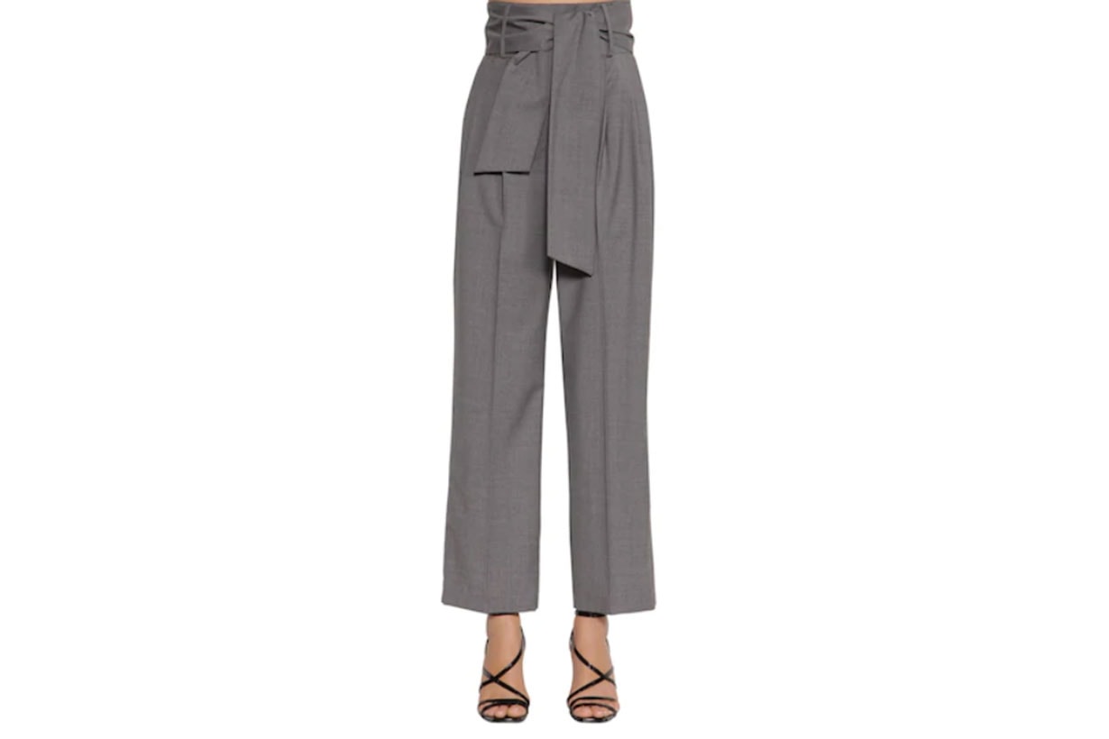 High Waisted Wide Leg Cool Wool Pants