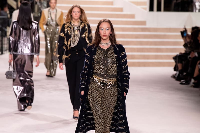 Models walk the runway during the Chanel Metiers d'Art 2019-2020 show at Le Grand Palais on December 04, 2019 in Paris, France.