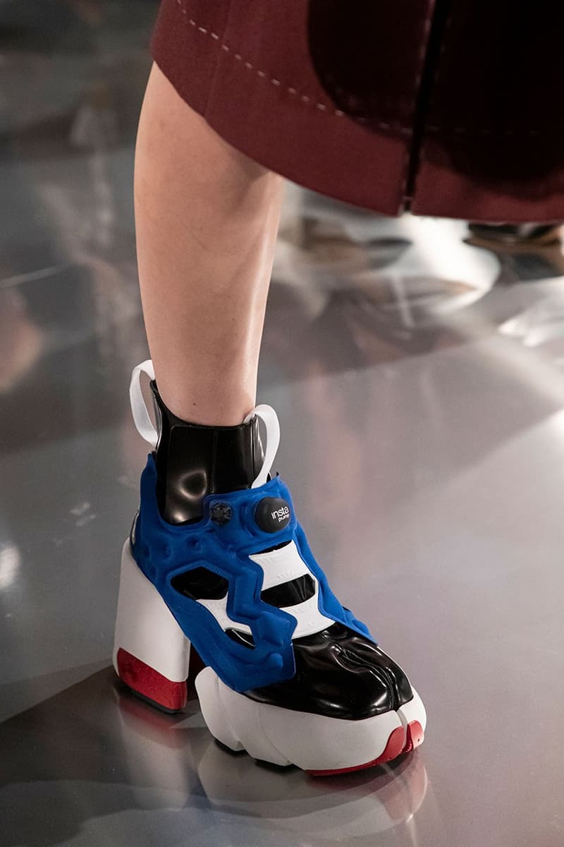 maison margiela reebok instapump fury tabi boot ss paris couture week show collection