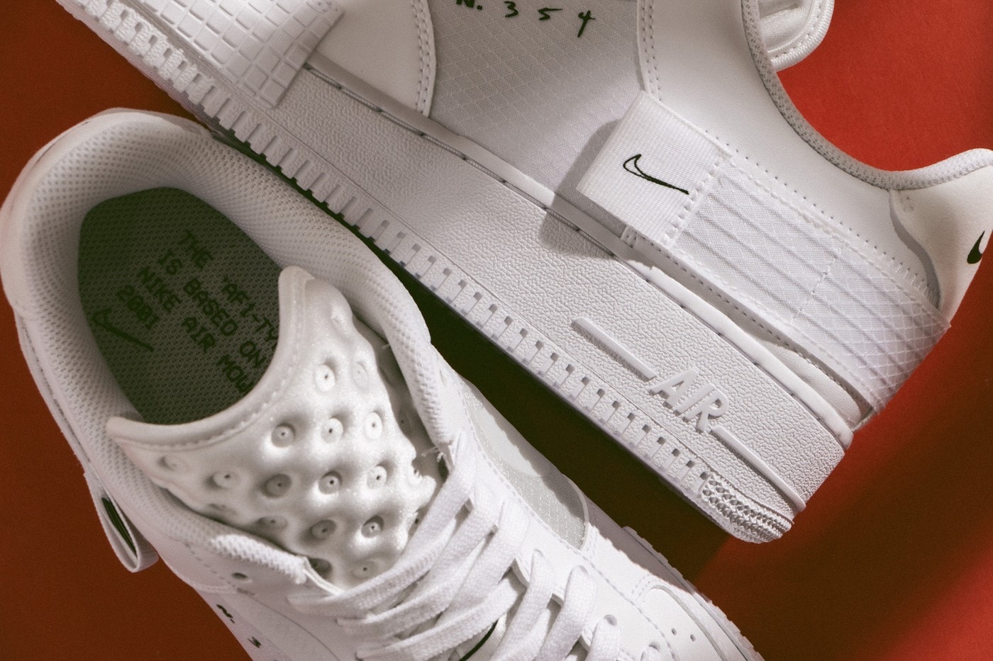 nike air force 1 type white black doodle details