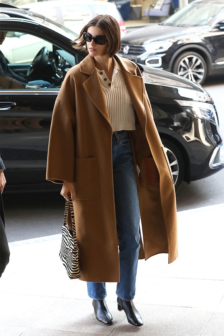 Kaia Gerber is seen during Milan Fashion Week Fall/Winter 2020-2021