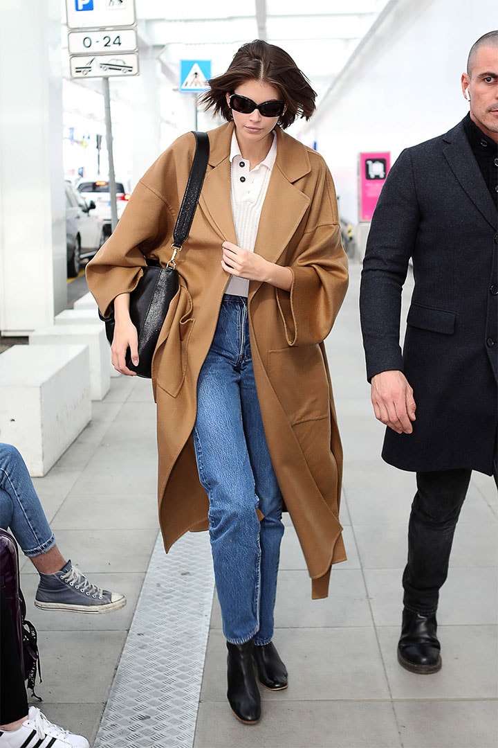 Kaia Gerber is seen during Milan Fashion Week Fall/Winter 2020-2021
