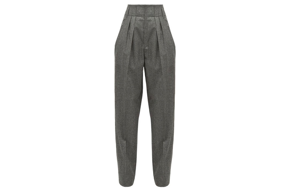 Magali High-rise Houndstooth Wool Trousers