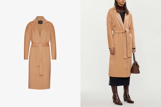 son ye jin maje camel coat outfit where buy