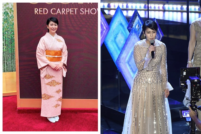 松隆子以一身傳統和服走上紅毯，成為首位在奧斯卡舞台表演的日本女星！