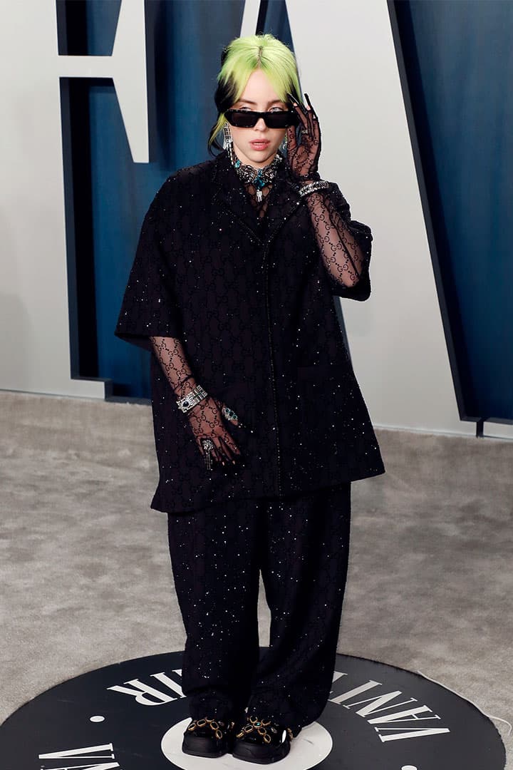 Billie Eilish attends the Vanity Fair Oscar Party at Wallis Annenberg Center for the Performing Arts on February 09, 2020 in Beverly Hills, California.