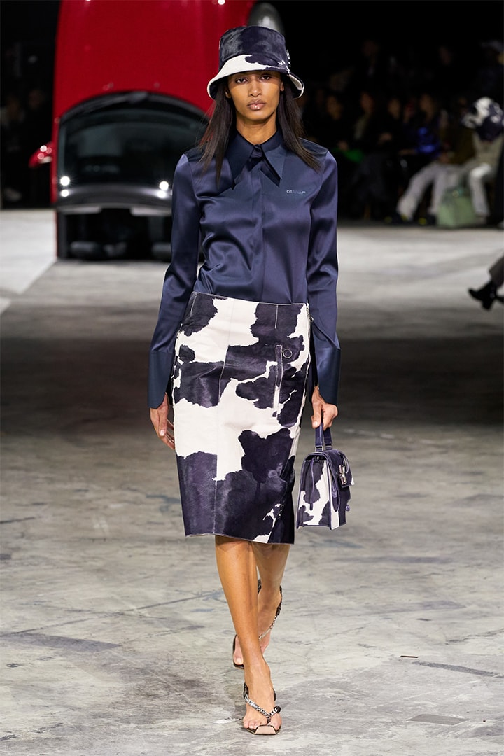pfw off white 2020 fall Virgil Abloh Gigi hadid Bella Hadid Yolanda Hadid