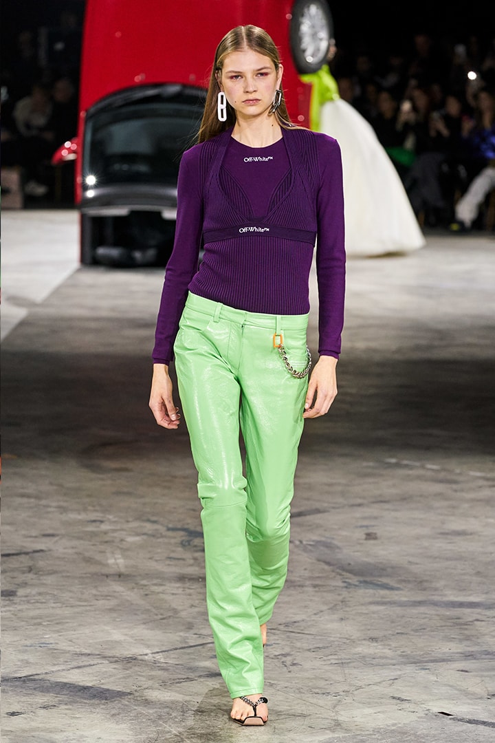 pfw off white 2020 fall Virgil Abloh Gigi hadid Bella Hadid Yolanda Hadid