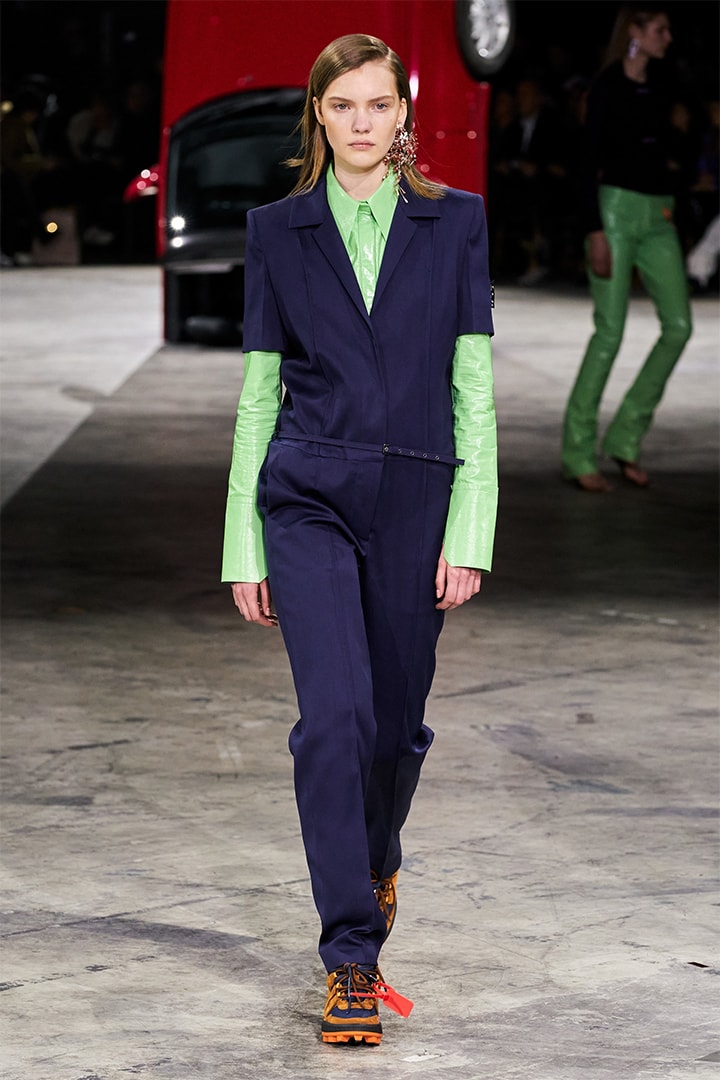 pfw off white 2020 fall Virgil Abloh Gigi hadid Bella Hadid Yolanda Hadid
