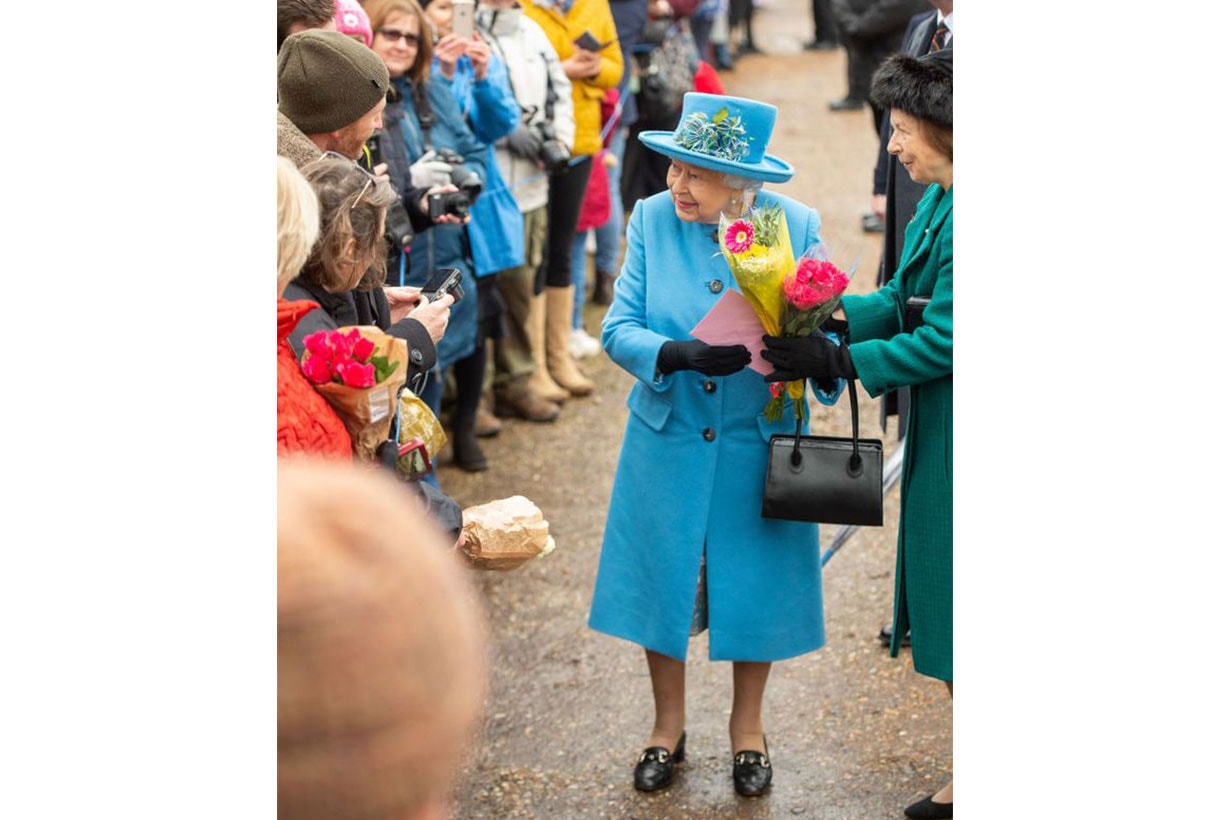 Queen Elizabeth II attended a morning service at Sandringham donning a snowflake-shaped brooch