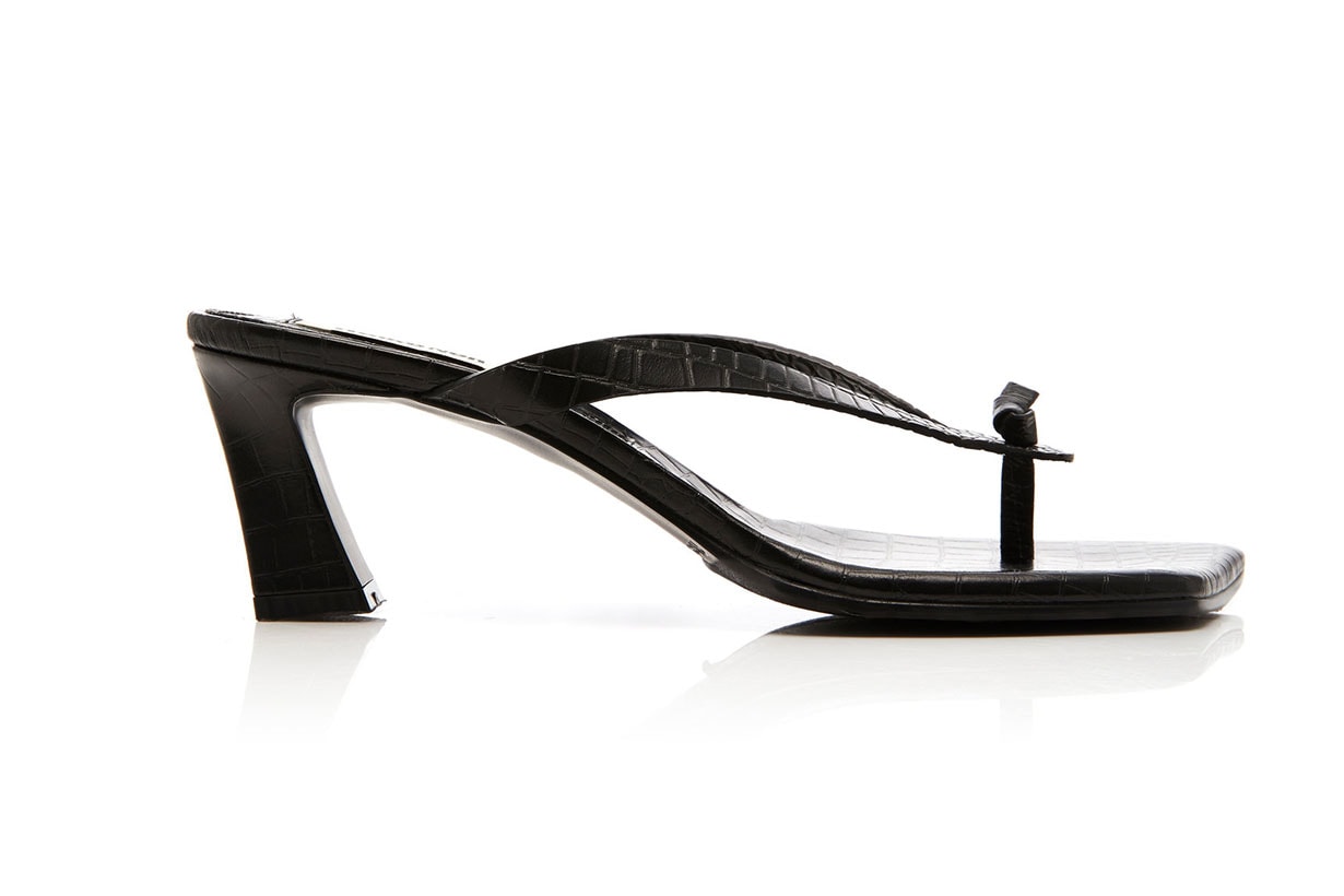 Reike Nen Croc-Effect Leather Thong Sandals