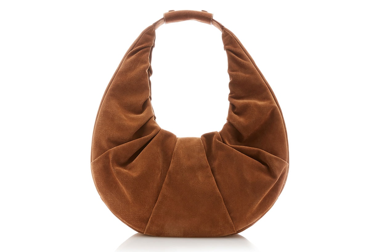 Staud Large Soft Moon Suede Shoulder Bag