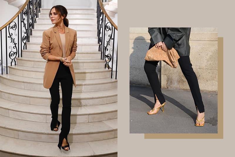 pants trends split hem trouser detail Victoria beckham 2020 fashion trend