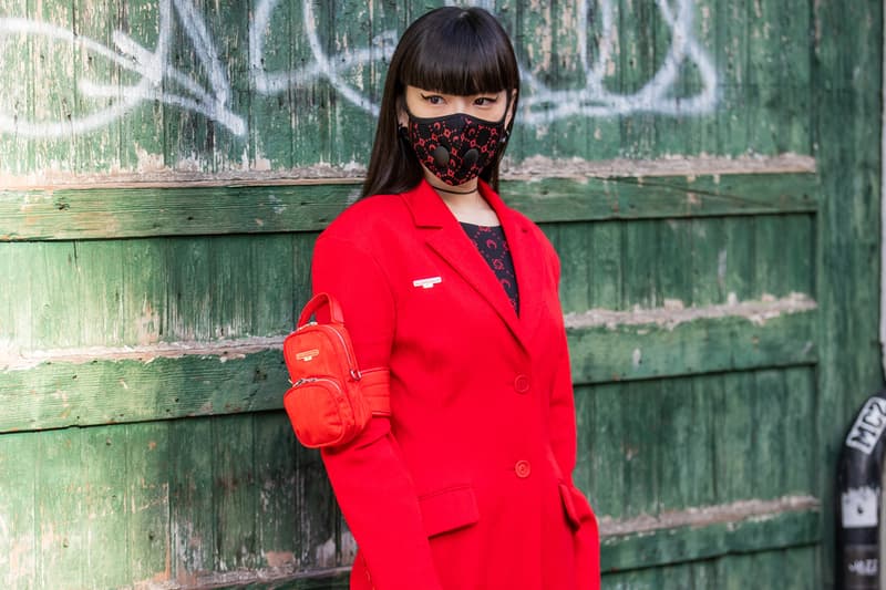 Kozue Akimoto Marine Serre pfw 2020 street snap
