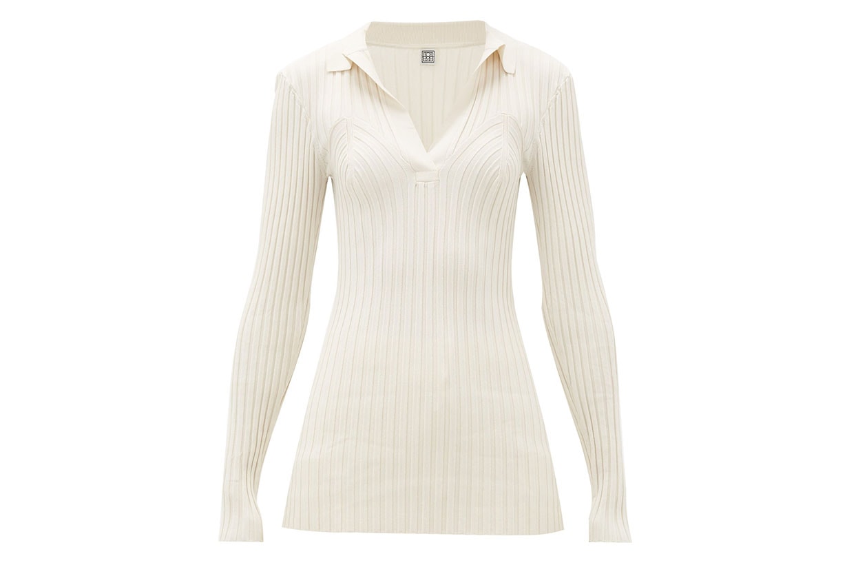 Arradon Ribbed-knit Rayon-blend Top